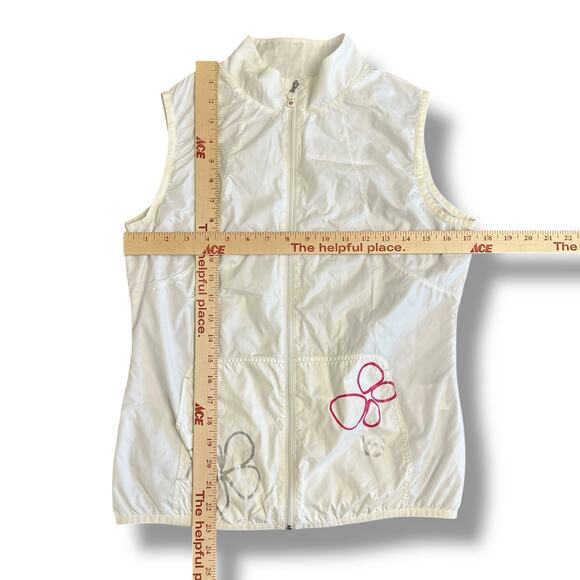 M.U SPORTS Tokyo Women’s 38‎ S White Lightweight Golf Vest Mesh Butterfly Moose - Picture 3 of 8